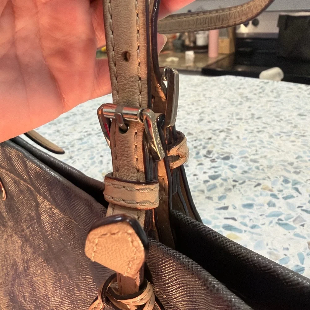 Michael Kors Jet Set Tote Black MK Logo Shoulder Bag Large - Picture 4 of 10